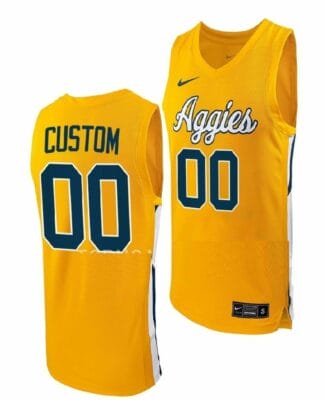 Custom North Carolina AT Aggies Jersey Name and Number College Basketball Gold 6 Custom North Carolina AT Aggies Jersey Name and Number College Basketball Gold
