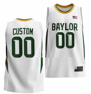 Custom Baylor Bears Jersey Name and Number College Basketball Home White