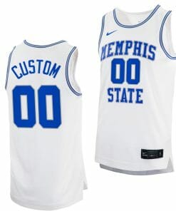 Custom Memphis Tigers Jersey Name and Number College Basketball White Retro