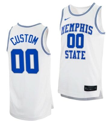Custom Memphis Tigers Jersey Name and Number College Basketball White Retro 6 Custom Memphis Tigers Jersey Name and Number College Basketball White Retro