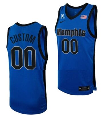 Custom Memphis Tigers Jersey Name and Number College Basketball Replica Blue