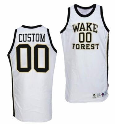 Custom Wake Forest Demon Deacons Jersey Name and Number College Basketball Throwback White