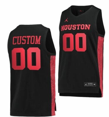 Custom Houston Cougars Jersey Name and Number College Basketball Black Commemorative Classic 6 Custom Houston Cougars Jersey Name and Number College Basketball Black Commemorative Classic