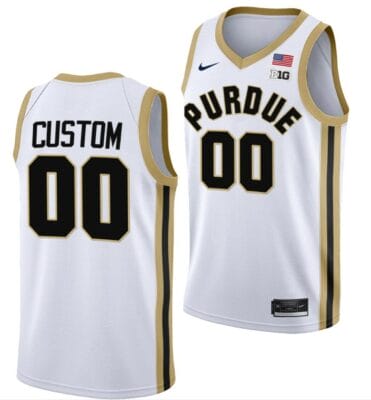 Custom Purdue Boilermakers Jersey College Basketball White 6 Custom Purdue Boilermakers Jersey College Basketball White