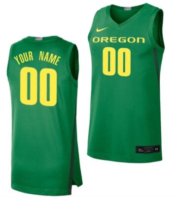Custom Oregon Ducks Jersey Name and Number College Basketball Green Limited