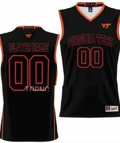 Custom Virginia Tech Hokies Jersey Name and Number College Basketball NIL Pick-A-Player Black