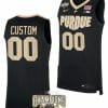 Custom Purdue Boilermakers Jersey College Basketball Champs Logo Black