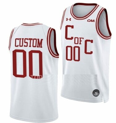 Custom Charleston Cougars Jersey Name and Number College Basketball White 6 Custom Charleston Cougars Jersey Name and Number College Basketball White