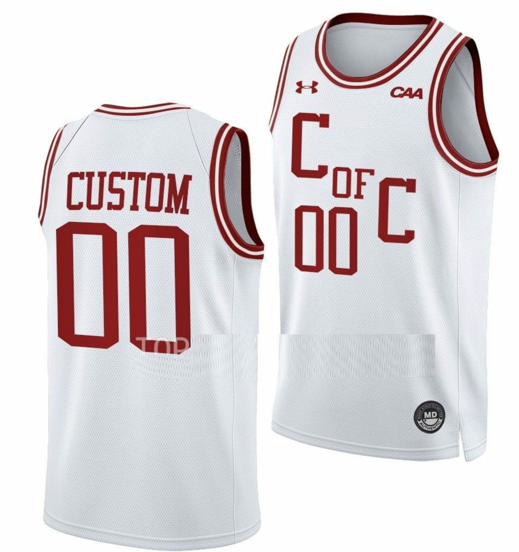 Custom Charleston Cougars Jersey Name and Number College Basketball White 1 Custom Charleston Cougars Jersey Name and Number College Basketball White