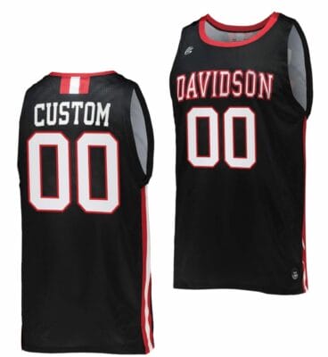 Custom Davidson Wildcats Jersey Name and Number College Basketball Black