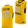 Custom West Virginia Jersey Name and Number College Basketball Yellow 2 Custom West Virginia Jersey Name and Number College Basketball Yellow