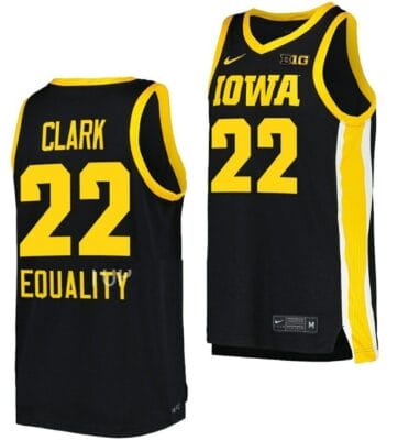 Caitlin Clark Jersey Iowa Hawkeyes College Basketball Black Equality #22 8 Caitlin Clark Jersey Iowa Hawkeyes College Basketball Black Equality #22