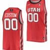 Custom Utah Utes Jersey Name and Number College Basketball Away Red 2 Custom Utah Utes Jersey Name and Number College Basketball Away Red