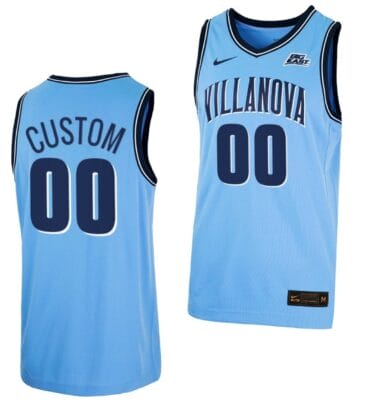 Custom Villanova Wildcats Jersey Name and Number College Basketball Big East Blue