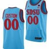 Custom San Diego State Aztecs Jersey Name and Number College Basketball Blue 2 Custom San Diego State Aztecs Jersey Name and Number College Basketball Blue