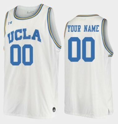 Custom UCLA Bruins Jersey Name and Number College Basketball White Replica