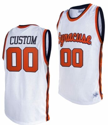 Custom Syracuse Orange Jersey Name and Number College Basketball Alumni Retro White