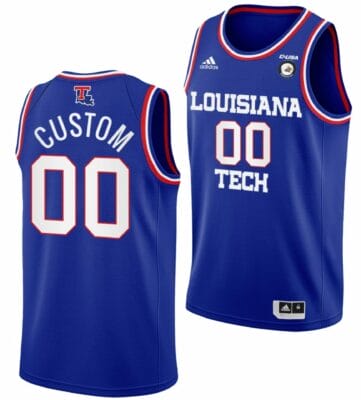 Custom Louisiana Tech Bulldogs Jersey Name and Number College Basketball Blue