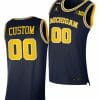 Custom Michigan Wolverines Jersey Name and Number College Basketball Champions Navy BLM March Madness