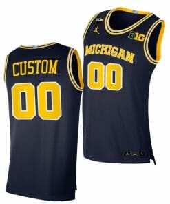 Custom Michigan Wolverines Jersey Name and Number College Basketball Champions Navy BLM March Madness