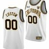 Custom California Golden Bears Jersey Name and Number College Basketball White Throwback