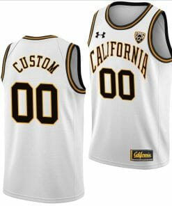Custom California Golden Bears Jersey Name and Number College Basketball White Throwback