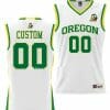 Custom Oregon Ducks Jersey Name and Number College Basketball NIL Pick-A-Player White