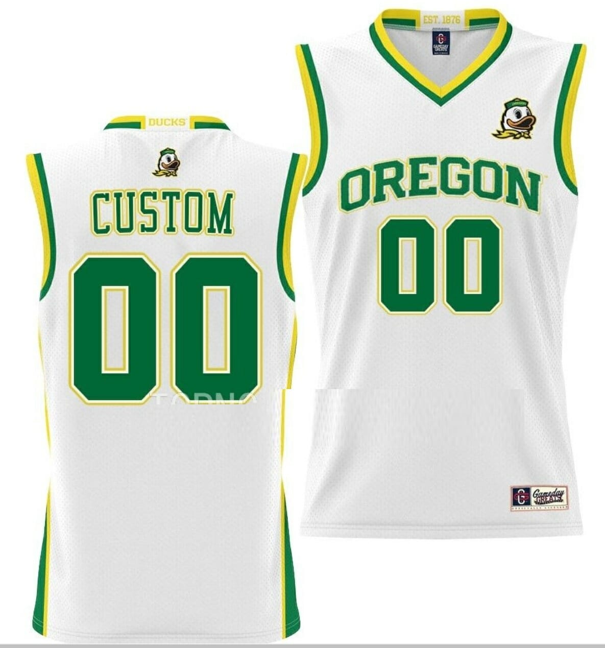 Custom Oregon Ducks Jersey Name and Number College Basketball NIL Pick-A-Player White 1 Custom Oregon Ducks Jersey Name and Number College Basketball NIL Pick-A-Player White