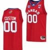 Custom Kansas Jayhawks Jersey Name and Number College Basketball Red Reverse Retro 2023 Senior Night