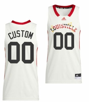 Custom Louisville Cardinals Jersey Name and Number College Basketball Honoring White 6 Custom Louisville Cardinals Jersey Name and Number College Basketball Honoring White