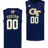 Custom Georgia Tech Yellow Jackets Jersey Name and Number College Basketball Navy Swingman