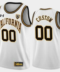 Custom California Golden Bears Jersey Name and Number College Basketball Throwback White