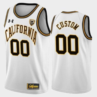 Custom California Golden Bears Jersey Name and Number College Basketball Throwback White