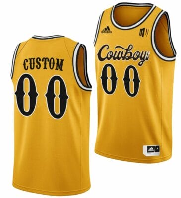 Custom Wyoming Cowboys Jersey Name and Number College Basketball Gold