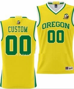 Custom Oregon Ducks Jersey Name and Number College Basketball NIL Pick-A-Player Gold