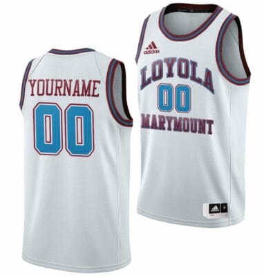 Custom Loyola Marymount Lions Jersey Name and Number College Basketball White