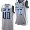 Custom Saint Peters Peacocks Jersey Name and Number College Basketball 2022 NCAA March Madness Grey BLM