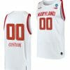Custom Maryland Terrapins Jersey College Basketball Name and Number 2023 NCAA March Madness White