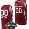 Custom South Carolina Gamecocks Jersey College Basketball 2023 NCAA Final Four Garnet