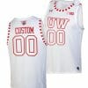 Custom Wisconsin Badgers Jersey Name and Number College Basketball Alternate White