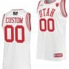 Custom Utah Utes Jersey Name and Number College Basketball White Replica 3 Custom Utah Utes Jersey Name and Number College Basketball White Replica