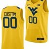 Custom West Virginia Jersey Name and Number College Basketball Gold 3 Custom West Virginia Jersey Name and Number College Basketball Gold