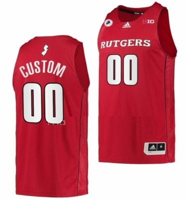 Custom Rutgers Scarlet Knights Jersey Name and Number College Basketball Swingman Scarlet