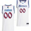 Custom Kansas Jayhawks Jersey Name and Number College Basketball White Swingman
