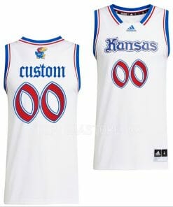 Custom Kansas Jayhawks Jersey Name and Number College Basketball White Swingman