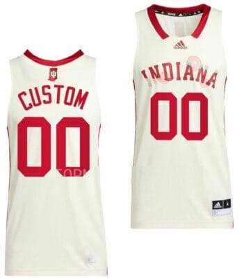 Custom Indiana Hoosiers Jersey Name and Number College Basketball Honoring Cream