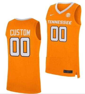 Custom Tennessee Vols Jersey Name and Number College Basketball Replica Orange 6 Custom Tennessee Vols Jersey Name and Number College Basketball Replica Orange