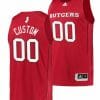 Custom Rutgers Scarlet Knights Jersey Name and Number College Basketball Scarlet