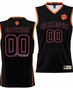 Custom Clemson Tigers Jersey Name and Number College Basketball NIL Pick-A-Player Black