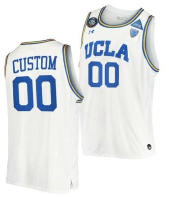 Custom UCLA Bruins Jersey Name and Number College Basketball 2021 March Madness Final Four White JRW